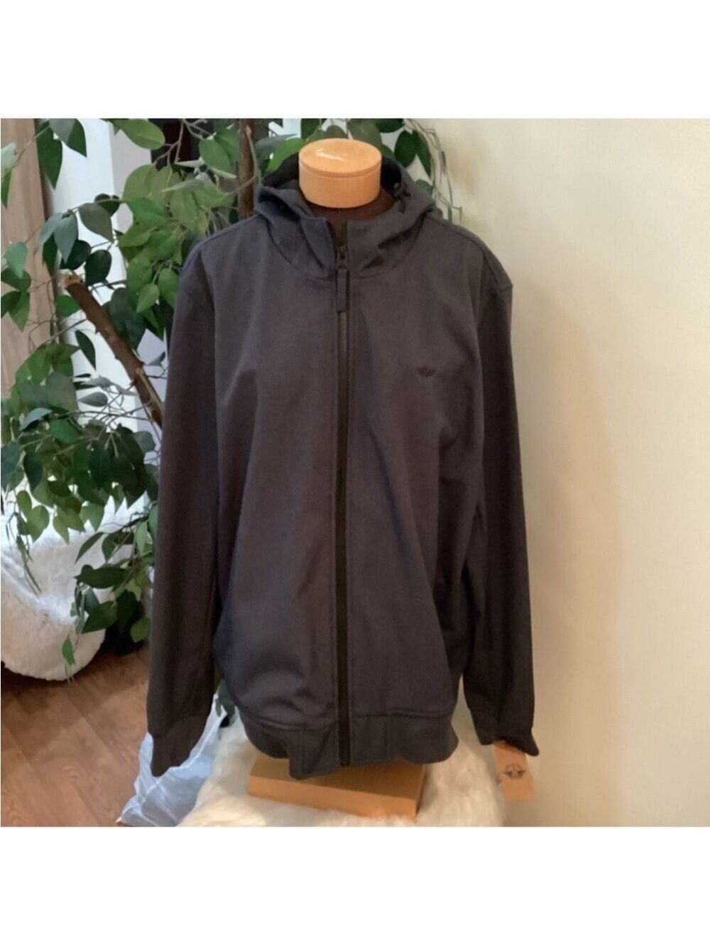 Dockers blue soft shell performance hooded full zip Jacket Men’s XXL